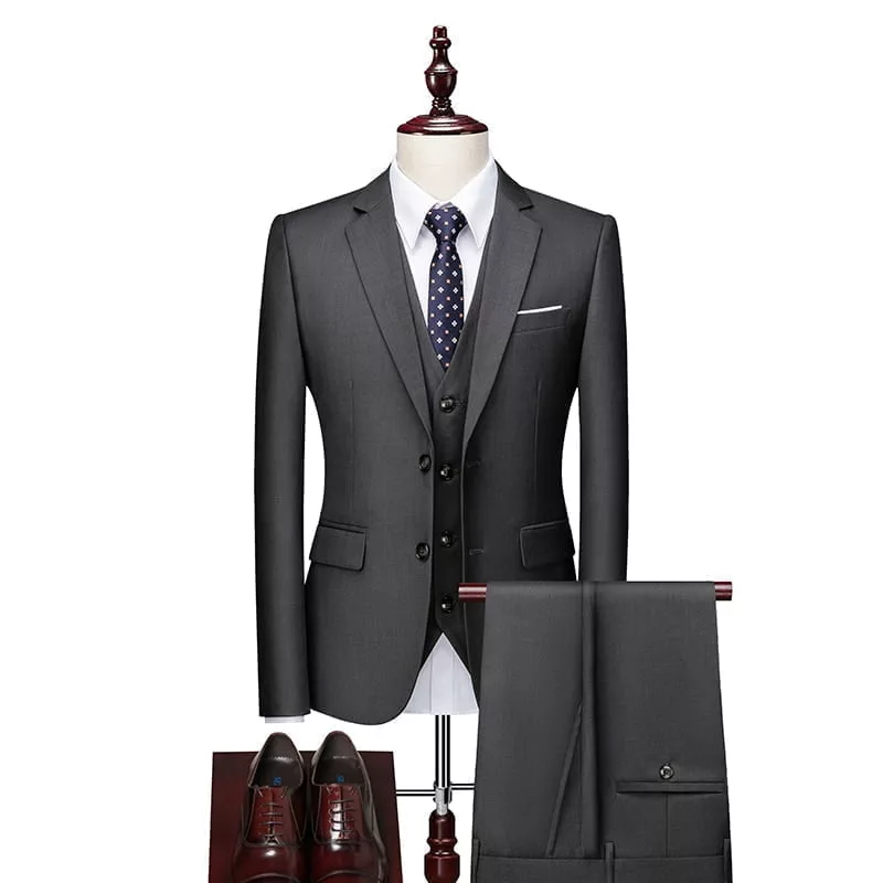 Jacket-Vest-Pants-High-end-Brand-Luxury-Dark-Lattice-Business-Men-s-Slim-Suit-Groom-Wedding