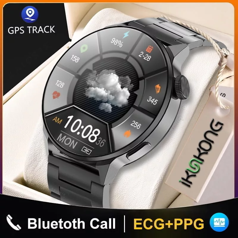 2022-NFC-Smart-Watch-Men-Bluetooth-Call-Sport-GPS-Track-Watch-Wireless-Charging-Custom-Dial-Heart