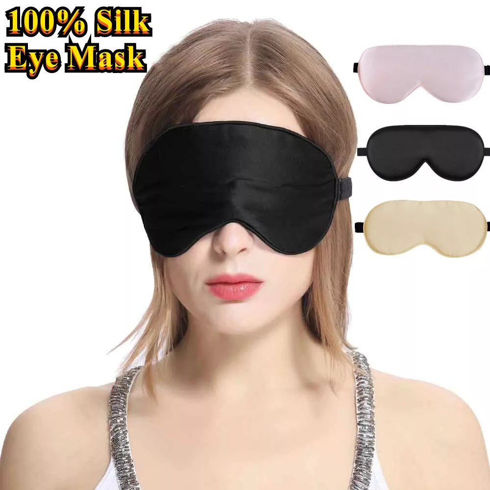 100-Natural-Silk-Sleeping-Eye-Patch-Smooth-Soft-Eye-Mask-for-Sleep-with-Adjustable-Strap-Blocks