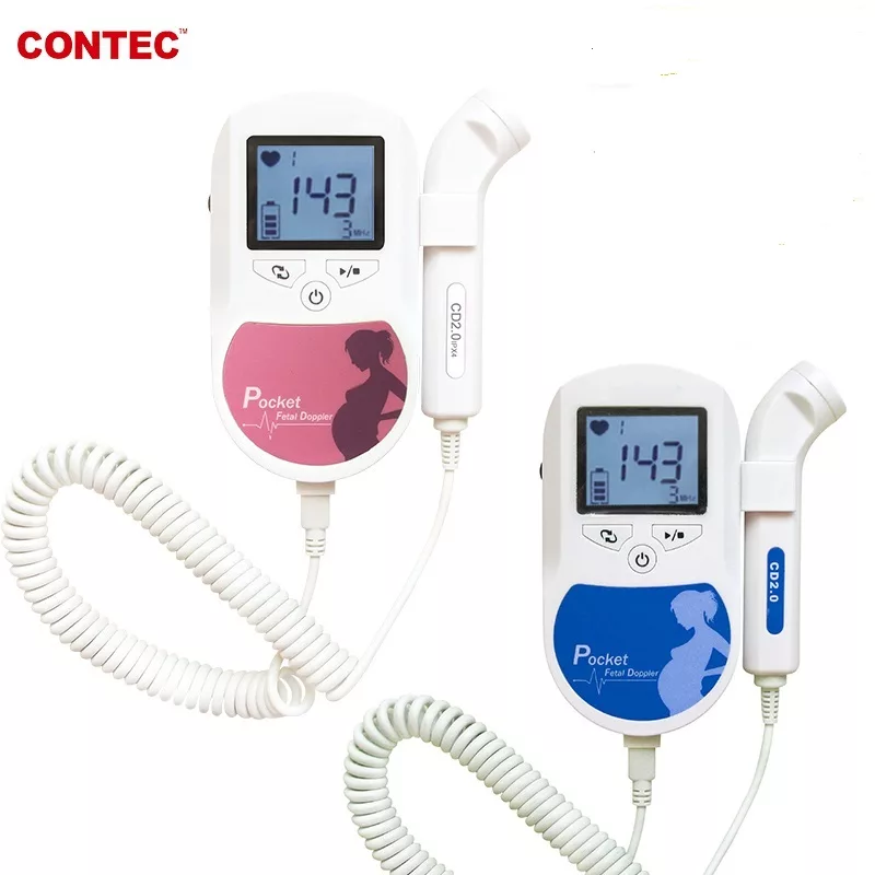 CONTEC-Proved-Fetal-Doppler-3MHz-Probe-Heart-Beat-Monitor-Backlight-LCD-Multiple-Colour