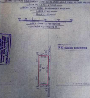 One acre plot of land for sale